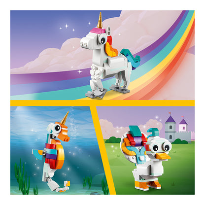 LEGO CREATOR 31140 Colorful Unicorn Assembly Toy