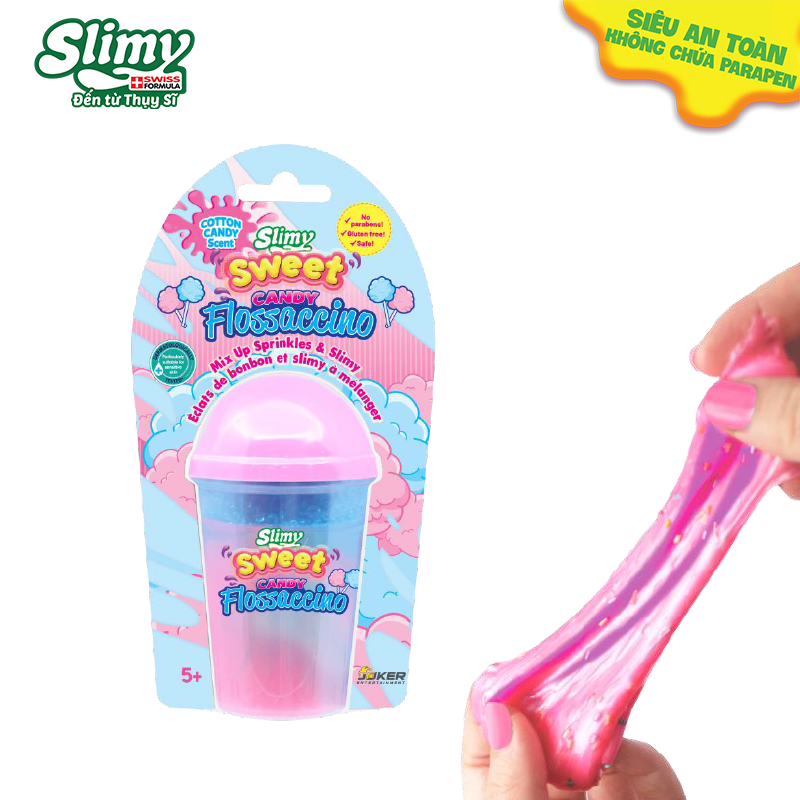 Slimy Flossaccino candy with sparkling glass beads SLIMY 33496