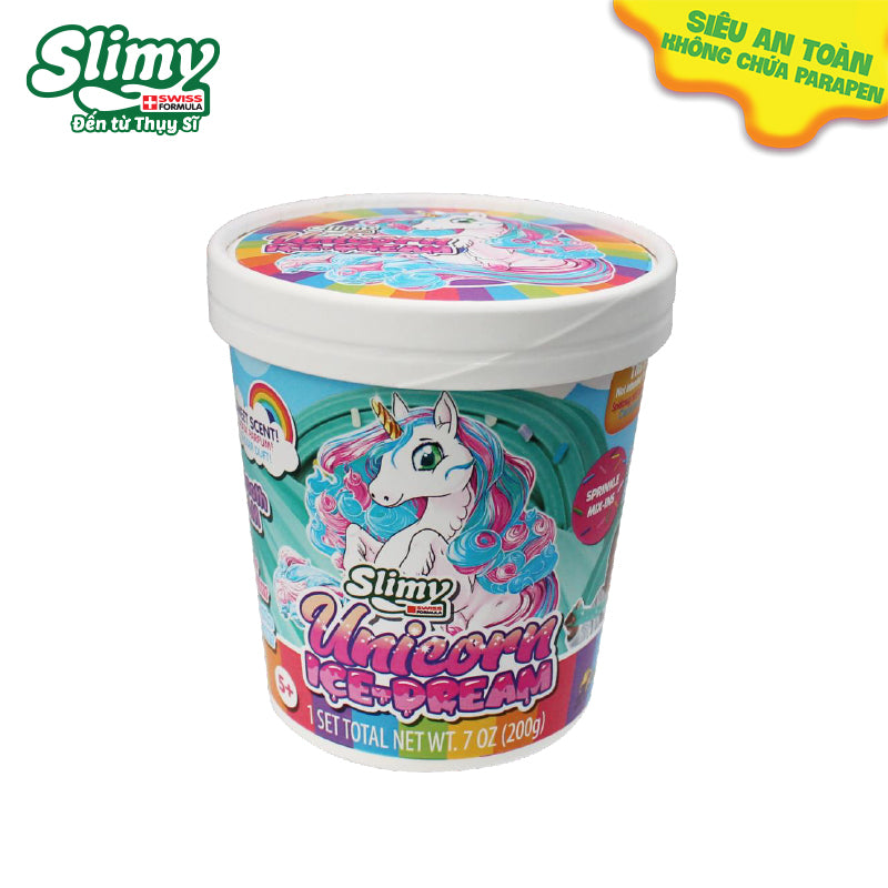 Sweet unicorn ice cream box slime with decorative nuggets SLIMY 33917