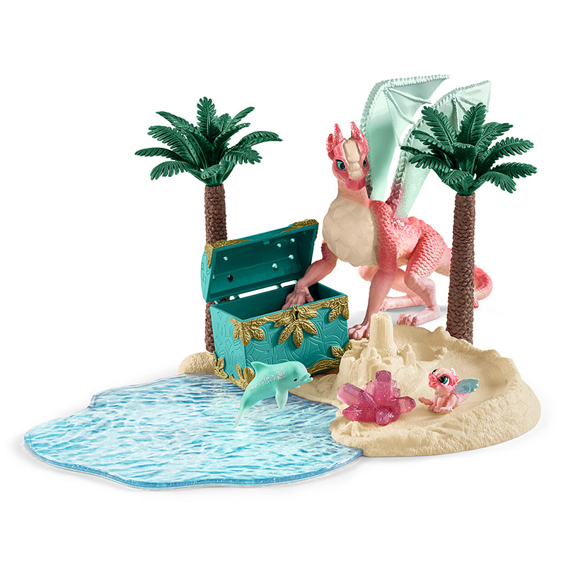 Đồ Chơi Mô Hình Đảo Rồng Và Thùng Kho Báu SCHLEICH 42436