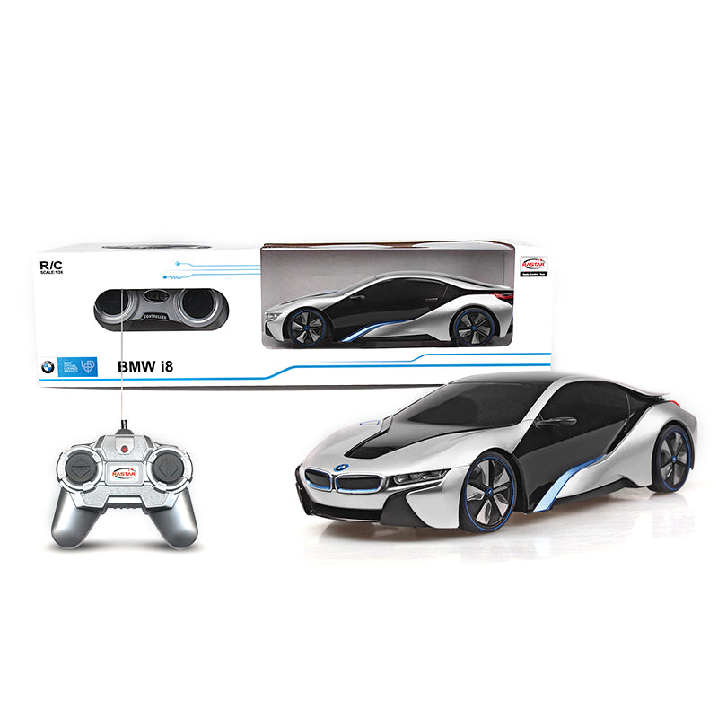 Xe điều khiển BMW i8 Bạc RASTAR R48400-2