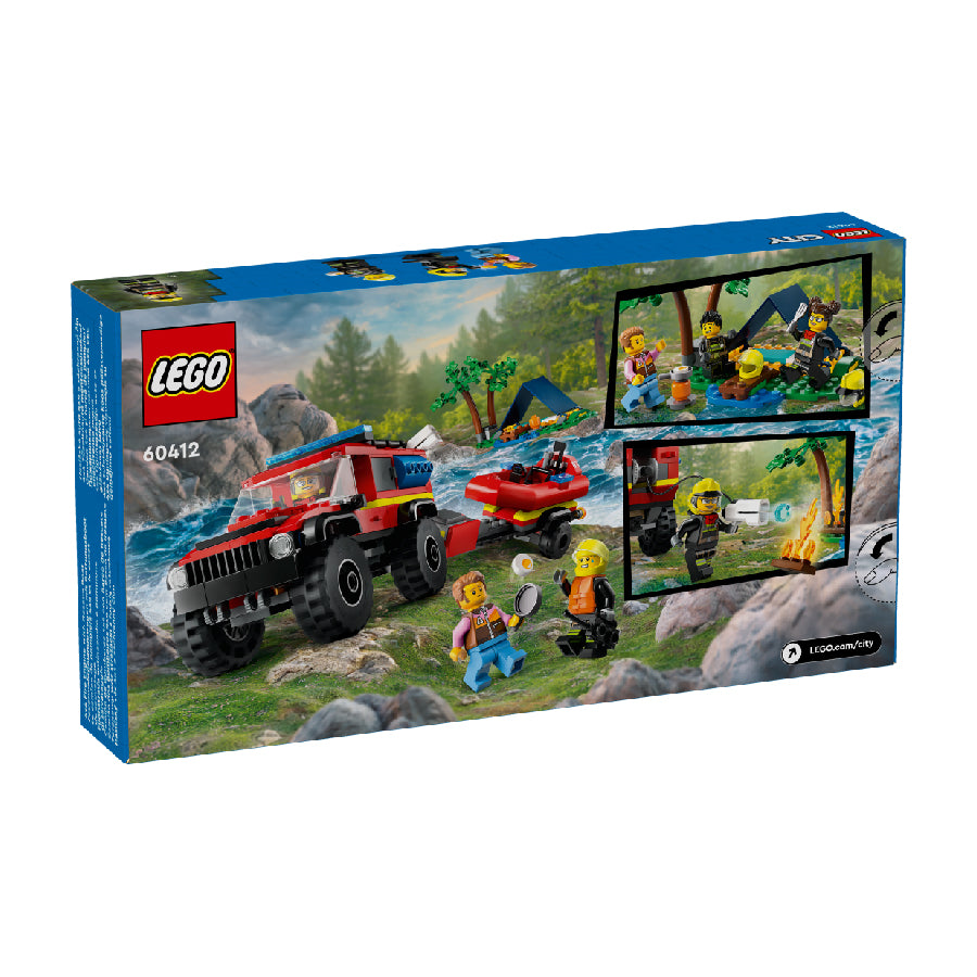 Đồ chơi lắp ráp Xe và tàu cứu hỏa chuyên dụng LEGO CITY 60412