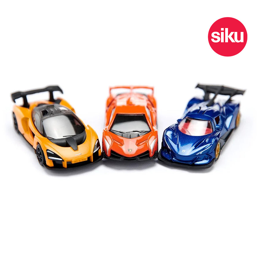 Gift Set Model of 3 Super Racing Cars and Accessories SIKU 6328