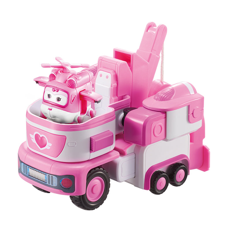 Transforming robot combined with small rescue vehicle - Dizzy Tornado SUPERWINGS EU720314