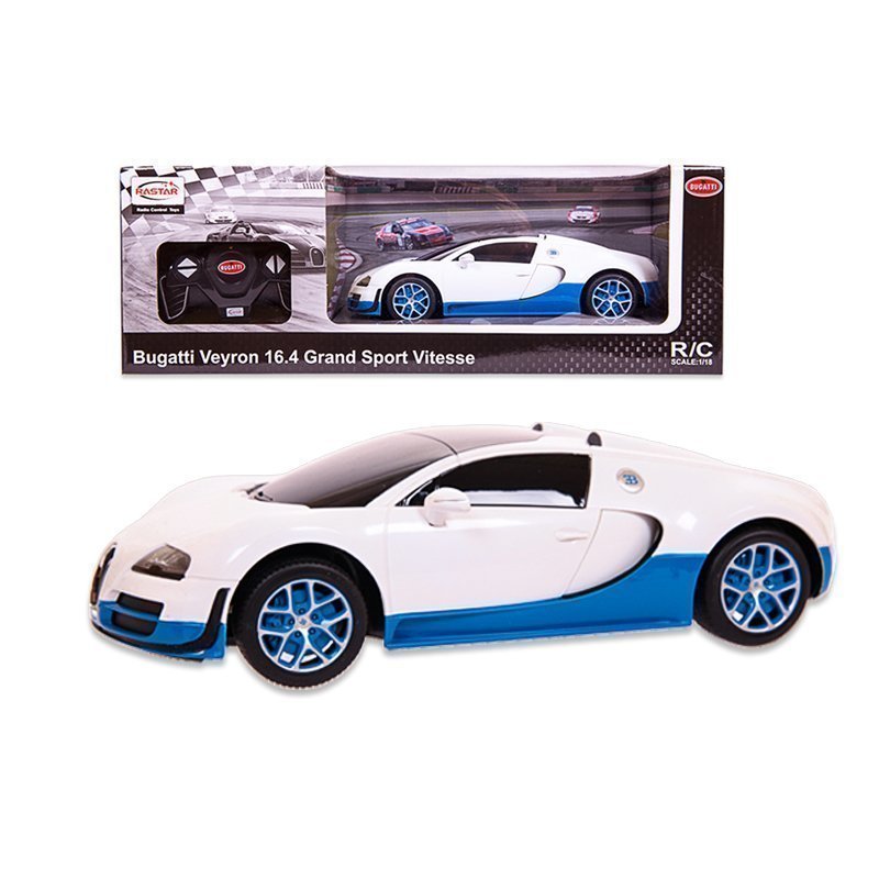 Xe điều khiển tỷ lệ 1:18 Bugatti màu Trắng RASTAR R53900N