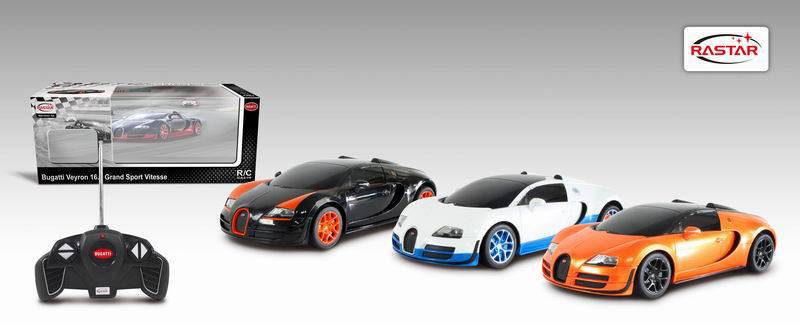 Xe điều khiển tỷ lệ 1:18 Bugatti màu Trắng RASTAR R53900N