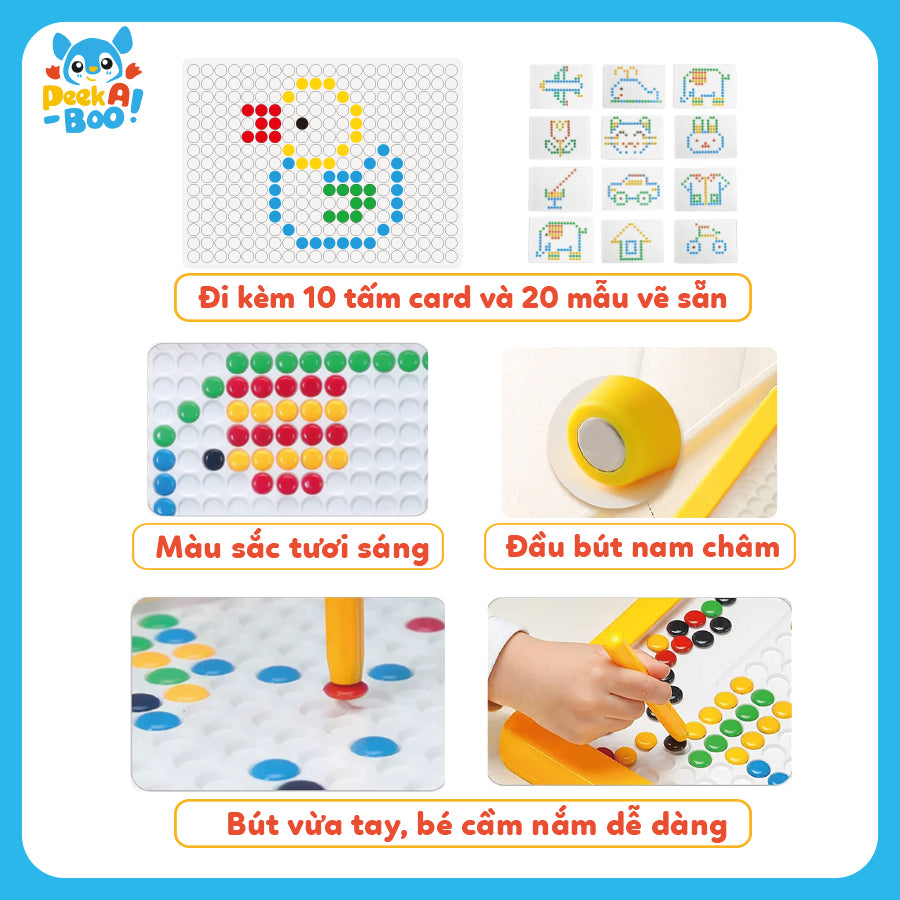 Đồ chơi bảng vẽ nam châm sáng tạo cho bé PEEK A BOO PAB031