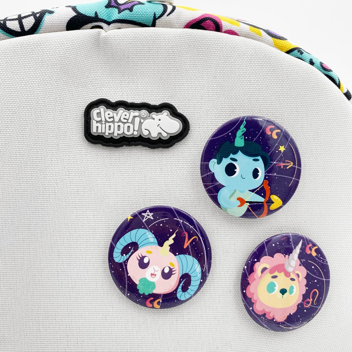 Unicorn Horoscope Badge - Fire CLEVERHIPPO BADGE04