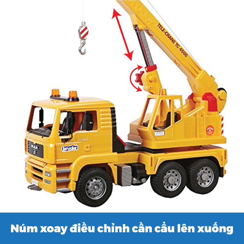 1:16 scale model toy of Man TGA crane truck BRUDER BRU02754
