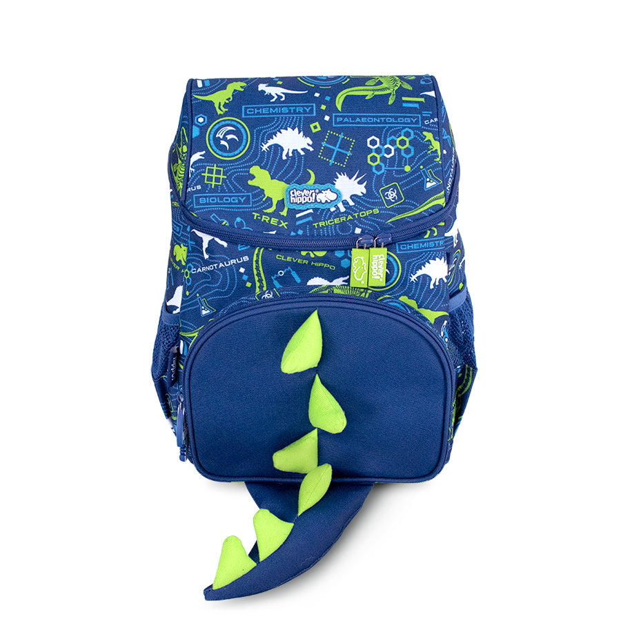 Hoodie Backpack - Super Dinosaur Blue CLEVERHIPPO BD3106