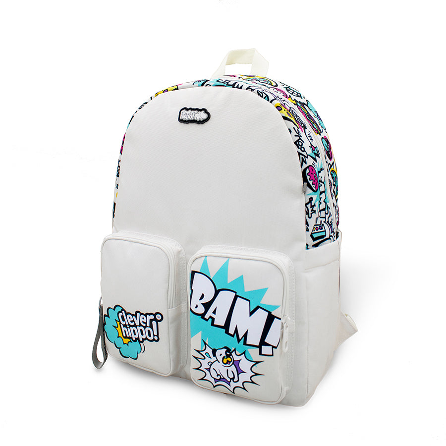 HiPock Backpack - Street Style White CLEVERHIPPO BST8202