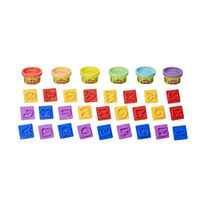 Combo khuôn tạo hình chữ cái và bột nặn 4 màu mini PLAYDOH CBE8532/E8530-23241