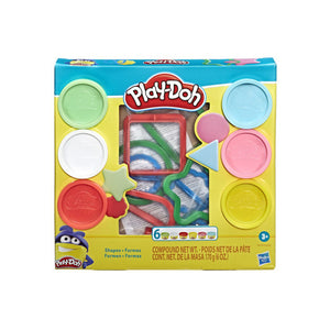 Combo of basic shaping molds and mini 4-color play dough PLAYDOH CBE8534/E8530-23241