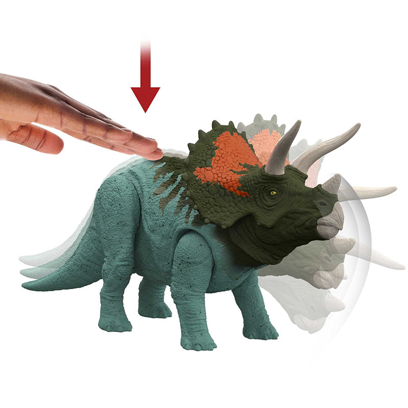 TRICERATOPS Dinosaur Model with sound JURASSIC WORLD MATTEL HDX17