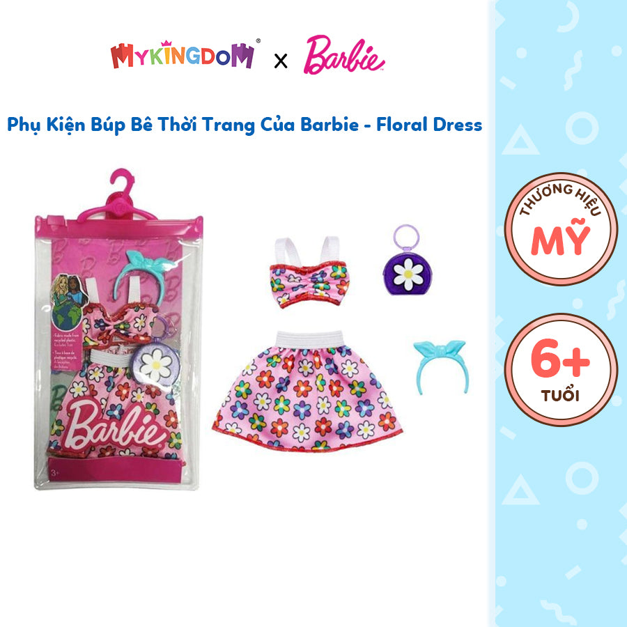 Phụ kiện búp bê thời trang của Barbie - Floral Dress BARBIE GWC27