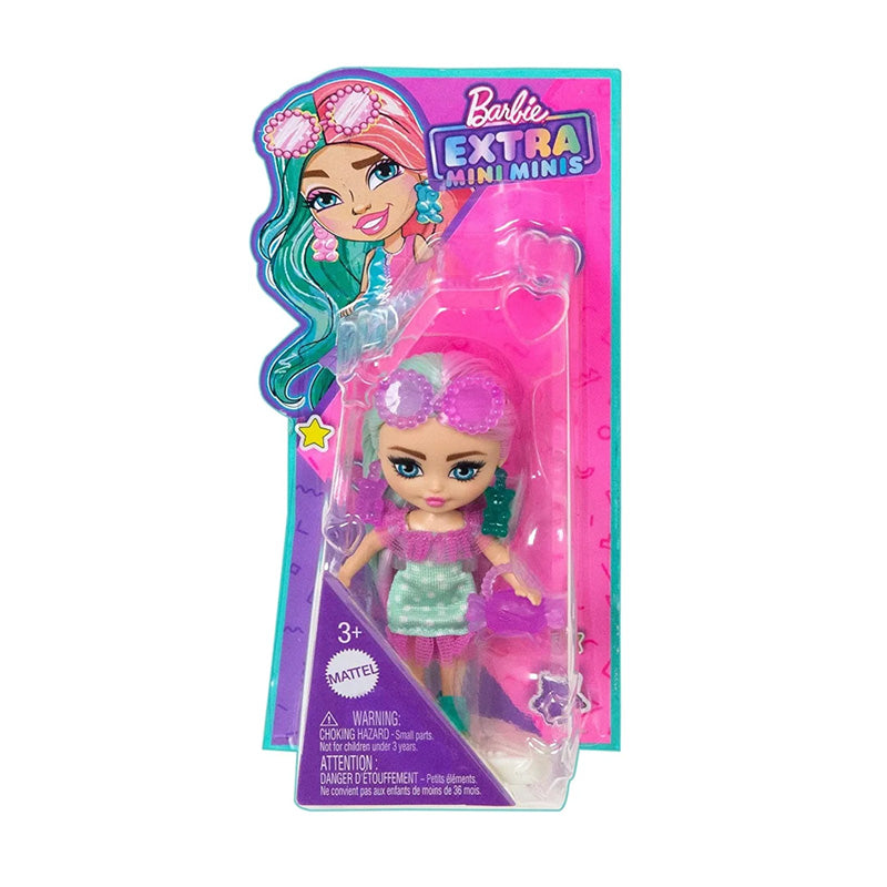 Búp bê Barbie Mini Mini Extra - TURQUOISE / PINK CANDY BARBIE HLN44