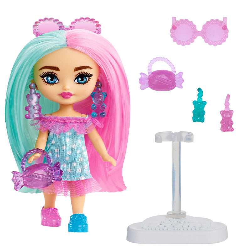 Búp bê Barbie Mini Mini Extra - TURQUOISE / PINK CANDY BARBIE HLN44