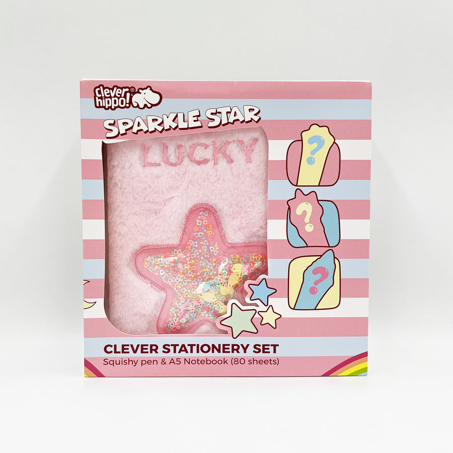 Stationery set - Sparkle Star Pink CLEVERHIPPO NB1101