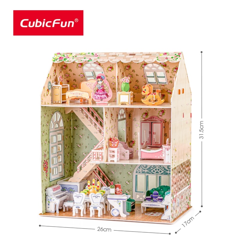 3D puzzle children's toy: Dreamy doll house PUZZLES P645H