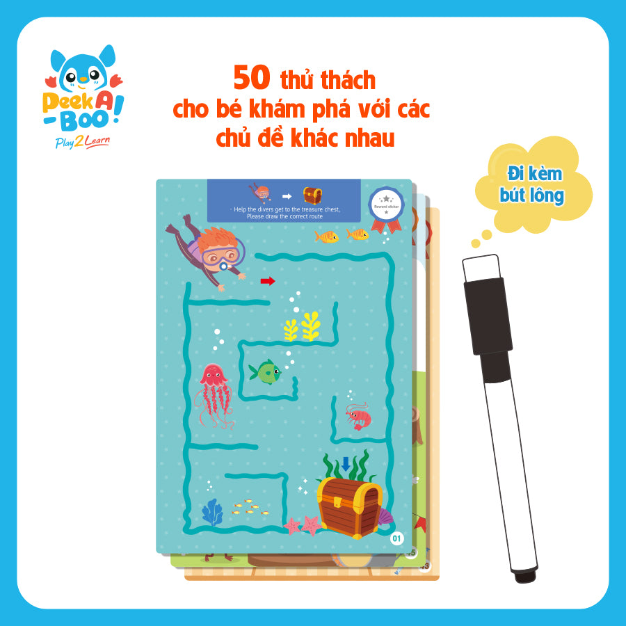 Đồ chơi thử thách vượt mê cung-Cấp độ 2 PEEK A BOO PAB042-2