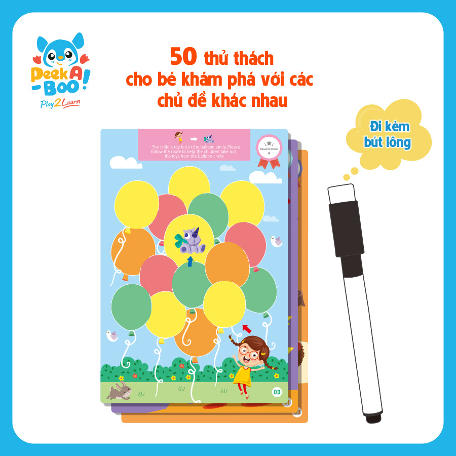 Đồ chơi thử thách vượt mê cung-Cấp độ 3 PEEK A BOO PAB042-3