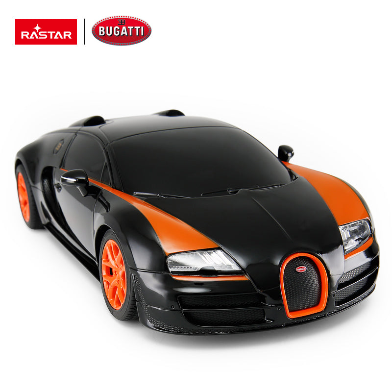 Xe điều khiển tỷ lệ 1:18 Bugatti màu Đen RASTAR R53900N