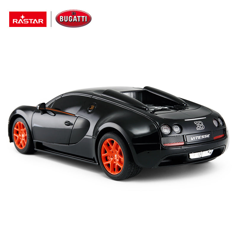 Xe điều khiển tỷ lệ 1:18 Bugatti màu Đen RASTAR R53900N