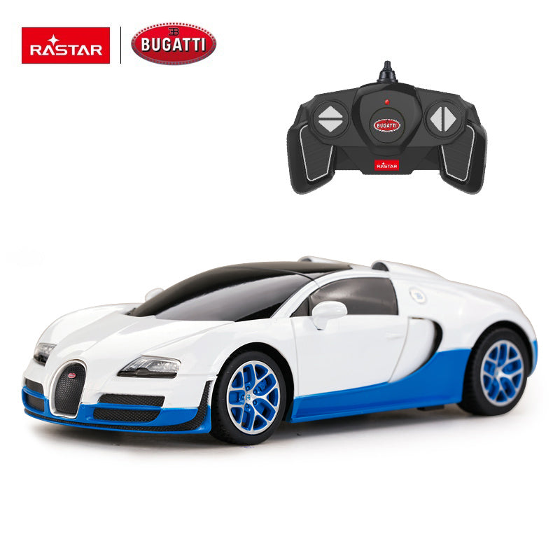 Xe điều khiển tỷ lệ 1:18 Bugatti màu Trắng RASTAR R53900N