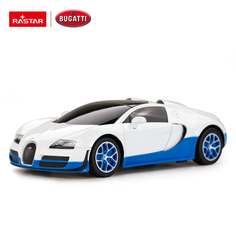 Xe điều khiển tỷ lệ 1:18 Bugatti màu Trắng RASTAR R53900N