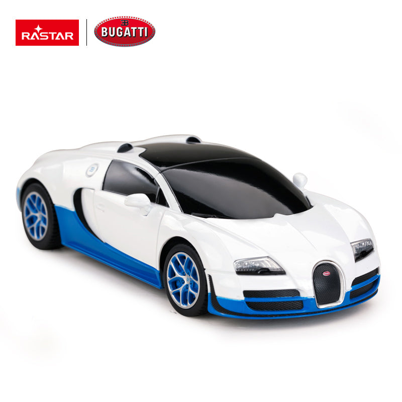 Xe điều khiển tỷ lệ 1:18 Bugatti màu Trắng RASTAR R53900N