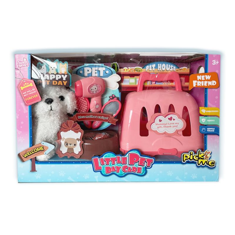 SWEET HEART pink puppy care set SH906-3