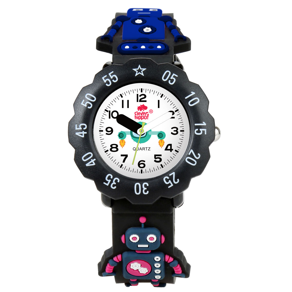 Đồng Hồ Clever Watch - Robot Đen Cleverhippo Wb005
