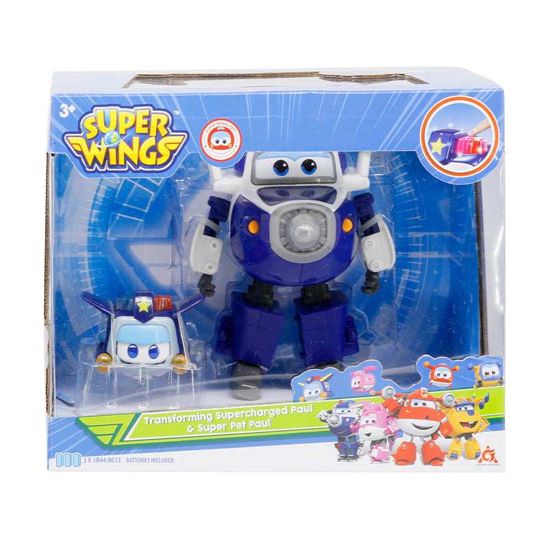 Large Transforming Robot Paul and Super Pet Paul SUPERWINGS YW750425