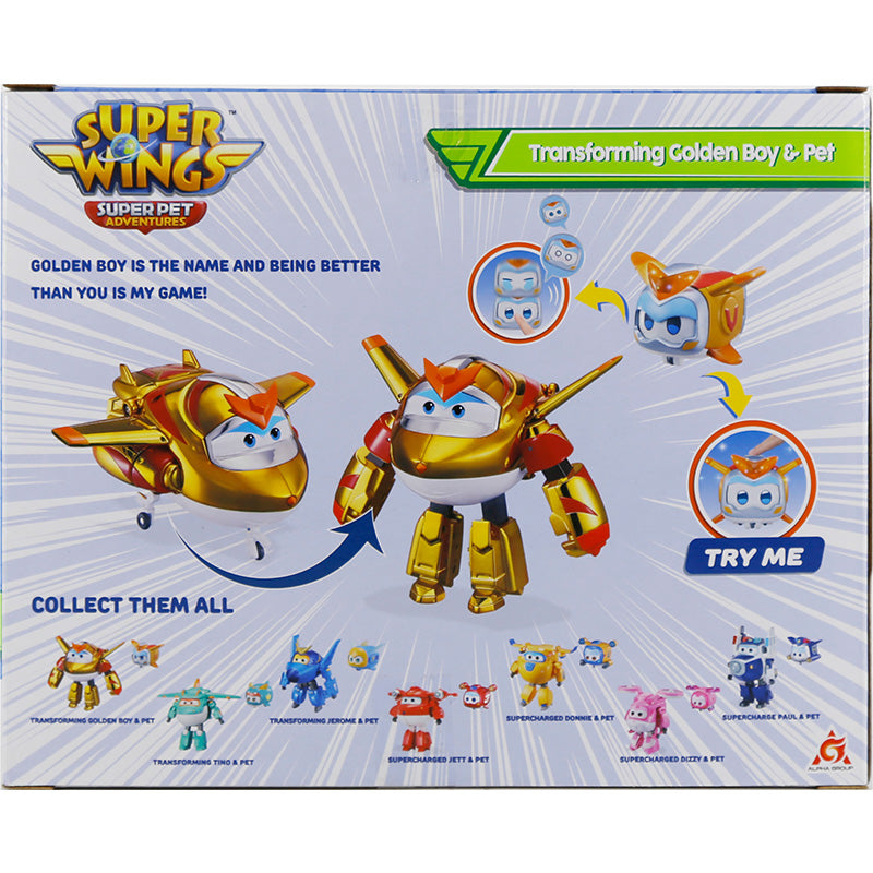 Robot Biến Hình Cỡ Lớn Golden Tốc Độ Kết Hợp Thú Cưng Golden SUPERWINGS YW770441